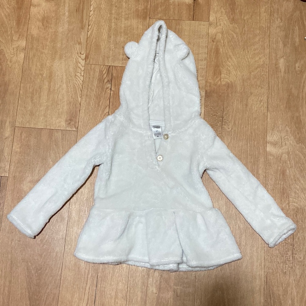 child of mine Polar Bear 🐻‍❄️ Soft Cozy Hoodie Sweater Jacket with ears 2T
